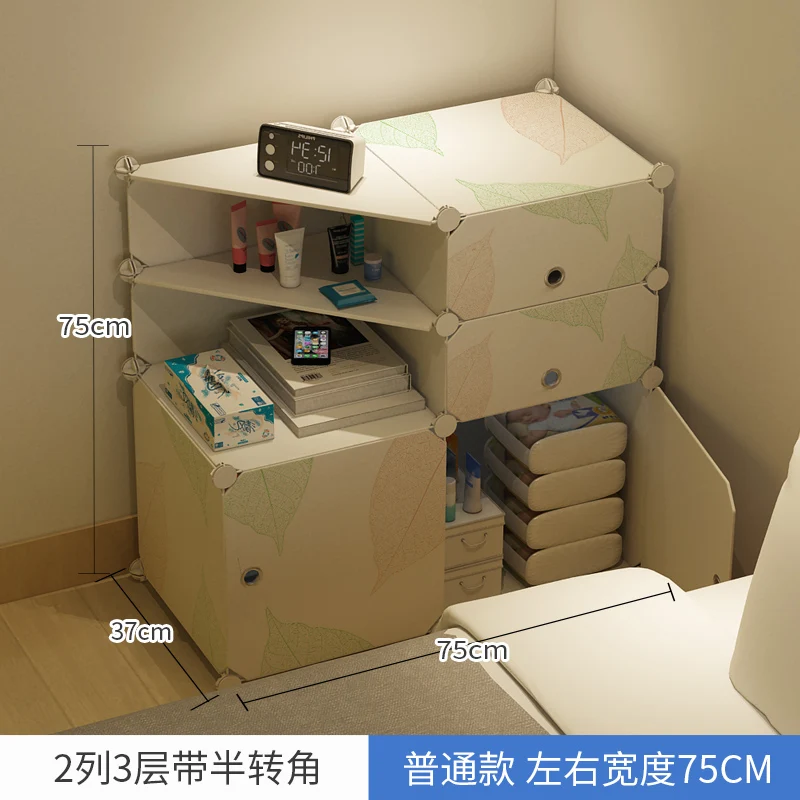 23 15 Короткие пластиковые тумбочки для спальни, тумбочки для спальни, шкаф для хранения вещей, белый шкаф, стойки для спальни - Цвет: 23 15