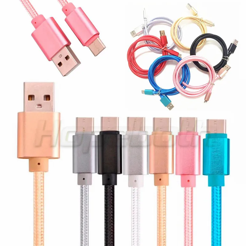 

1M 2m 3M micro 5pin V8 Fabric braided nylon usb data charger cable for samsung s4 s6 s7 edge for htc lg sony