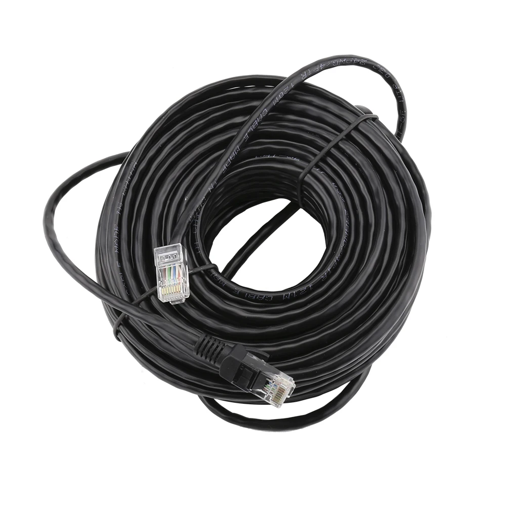 MISECU10M 20 м 30 м 50 м cat RJ45 патч Открытый водонепроницаемый кабель Lan шнур сетевые кабели черный цвет для CCTV POE ip-камера системы