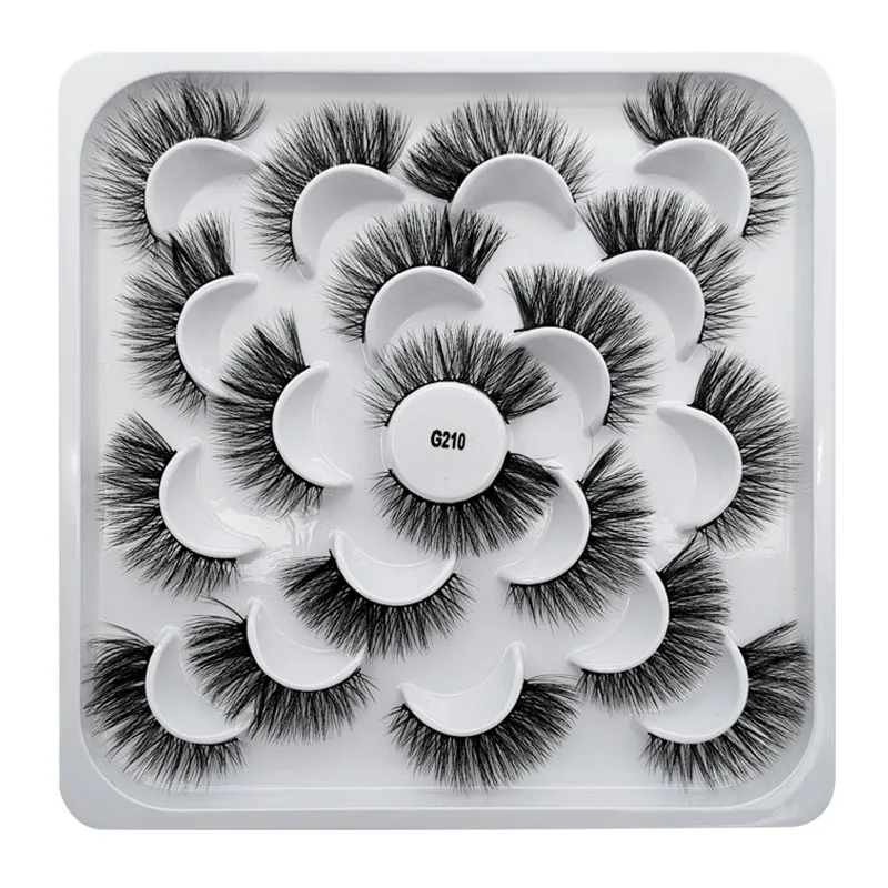 G210 10 pairs False Eyelashes Thick Mink Eyelashes Make Up 3d Mink Lashes Natural Makeup Fake Eye Lashes Extensions maquiagem - Color: G210