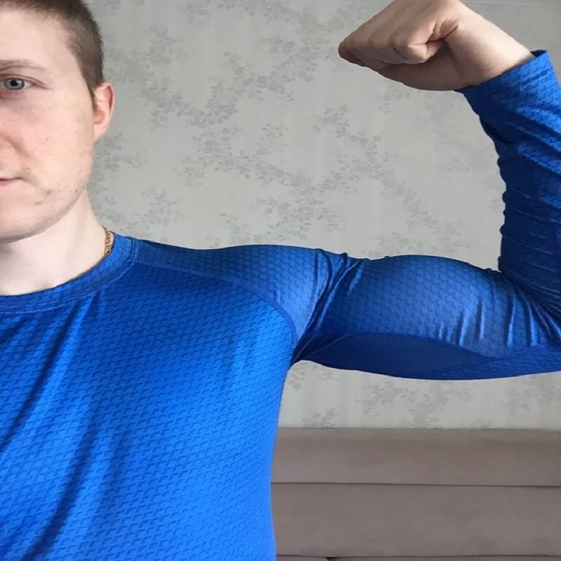 Компрессионная футболка для мужчин, Спортивная, с длинным рукавом, дышащая, для бега, мужская, для фитнеса, для спортзала, ММА, одежда для мужчин, Рашгард, для футбола, Джерси