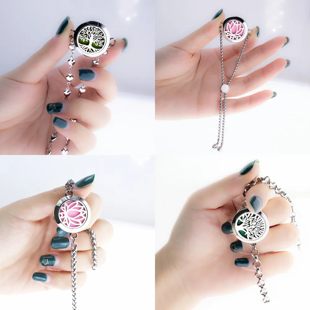 Новинка цветок жизни птица Мими эфирное масло диффузор медальон браслет 25 мм для