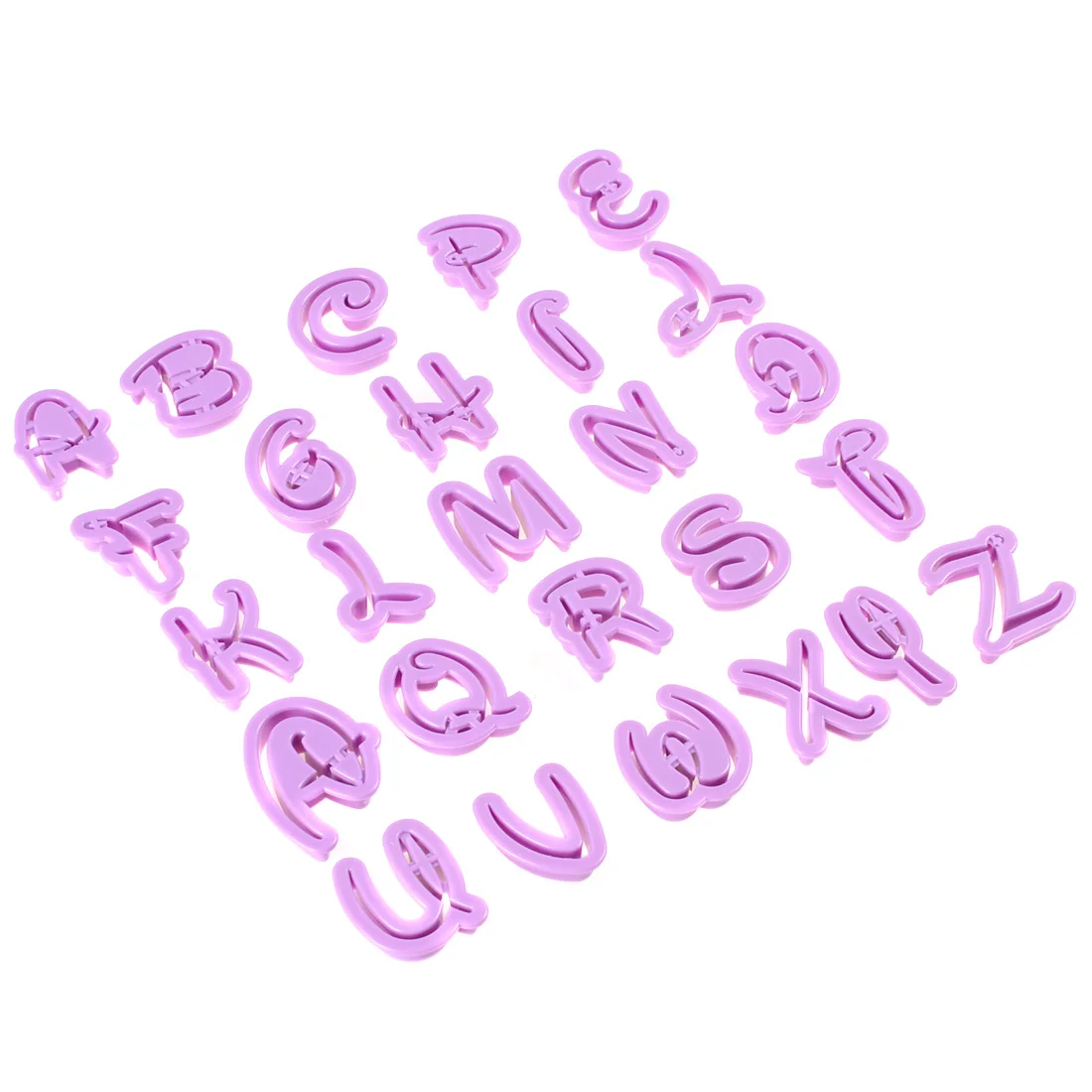 26 шт. английские буквы фиолетовый алфавит помадка пластиковые формы для печенья -