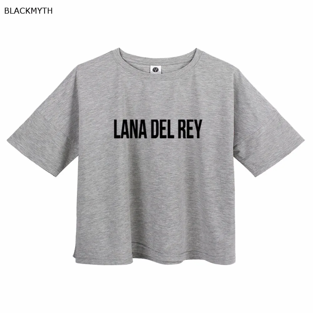 Свободная Женская модная футболка с буквенным принтом LANA DEL REY короткие футболки