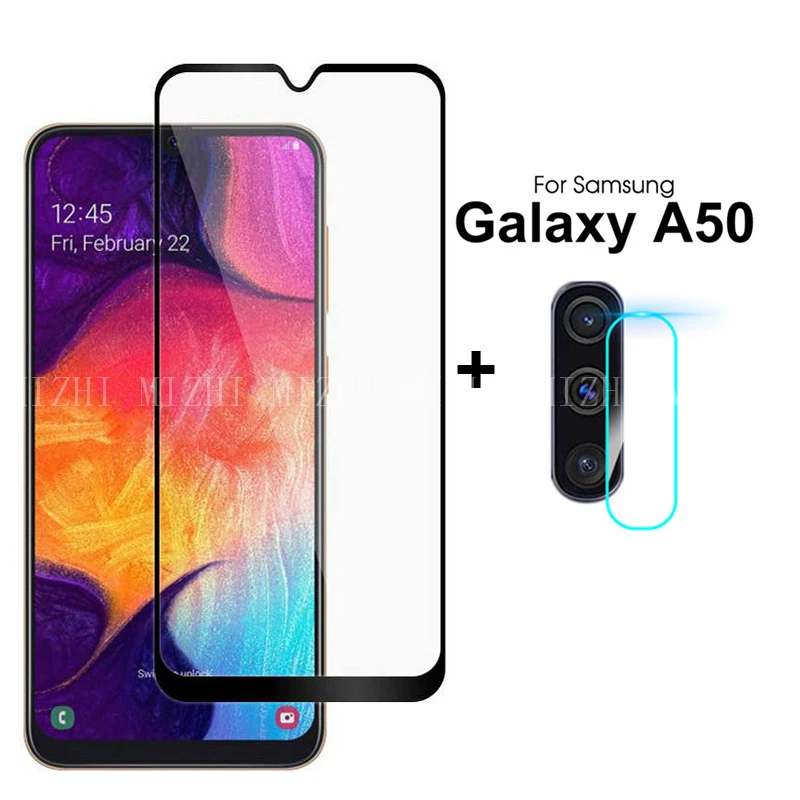 Полное покрытие экрана протектор для Samsung Galaxy A50 закаленное стекло samsun A 50 задняя