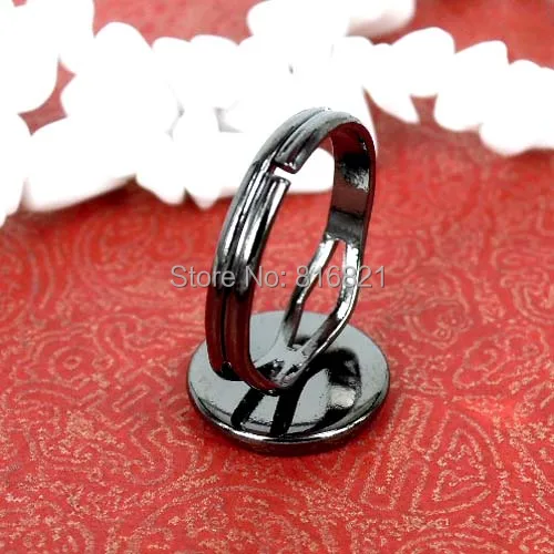 Пустые Настройки кольца круглая изогнутая рамка металлические Кабошоны камея