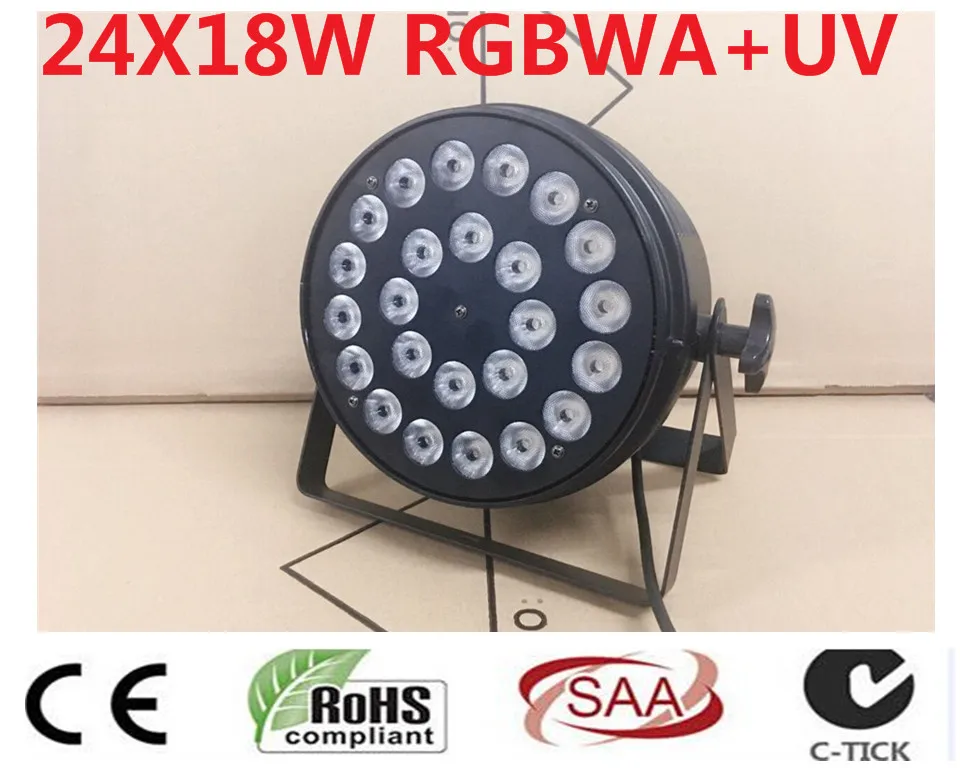 Сценисветодиодный прожектор RGBWA + UV 6 в 1 светодиодный светильник DMX 24x18 Вт 1|par led|led