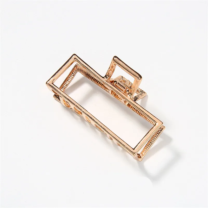 12 Rose Gold Простая Дамская большая заколка для волос маленькая заколка для волос сплав Бабочка когти зажимы Модные металлические заколки для волос аксессуары для женщин и девочек - Цвет: 12 Rose Gold