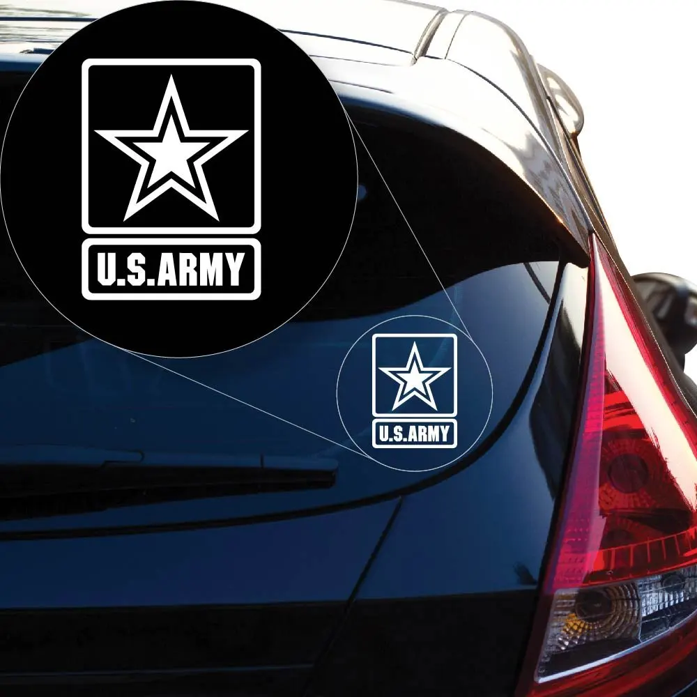 

US Army Decal Sticker for Car Window, Laptop and More # 959 (4" x 3", White)