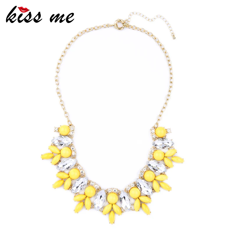 Новые стили KISS ME модные ювелирные изделия блестящая Смола Листья ожерелье