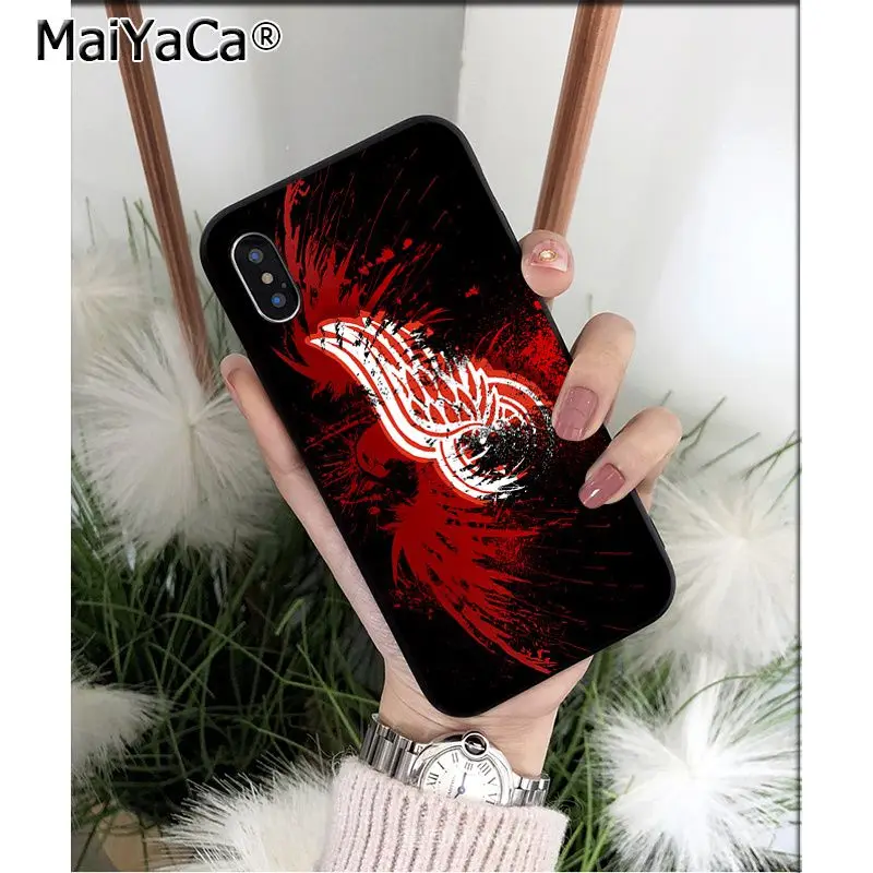 A4 MaiYaCa Detroit Red Wings TPU мягкие Аксессуары для телефонов Чехол для iPhone 6S 6plus 7 7plus 8 8Plus X Xs MAX 5 5S XR - Цвет: A4