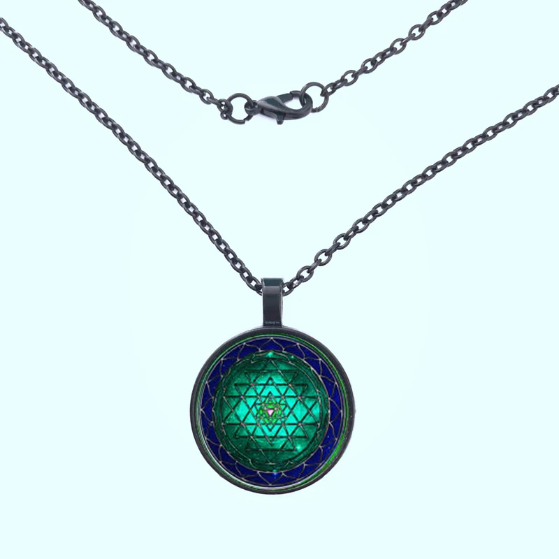 Высокое качество Sri Yantra ожерелье кулон Священная Геометрия ювелирные изделия