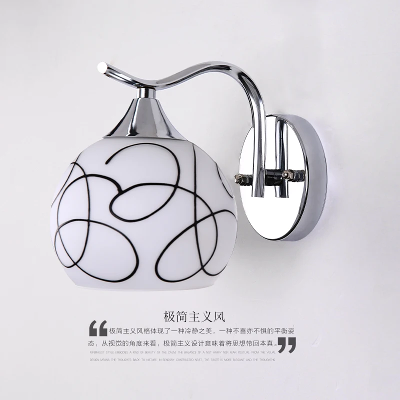 Современный простой креативный теплый светодиодный настенный светильник для