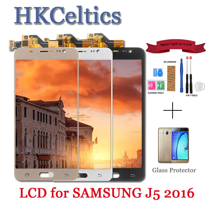 ЖК дисплей и дигитайзер сенсорного экрана для Samsung Galaxy J5 2016 J510 SM J510F J510FN J510M J510Y J510G DS