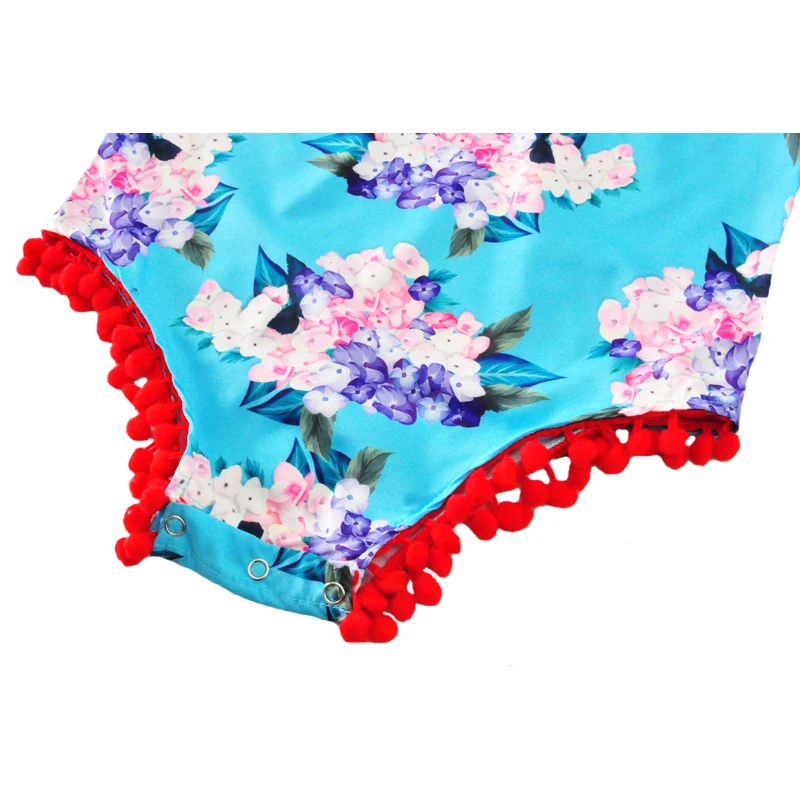 Комбинезон для девочек с цветочным принтом 2017 летний детский комбинезон без