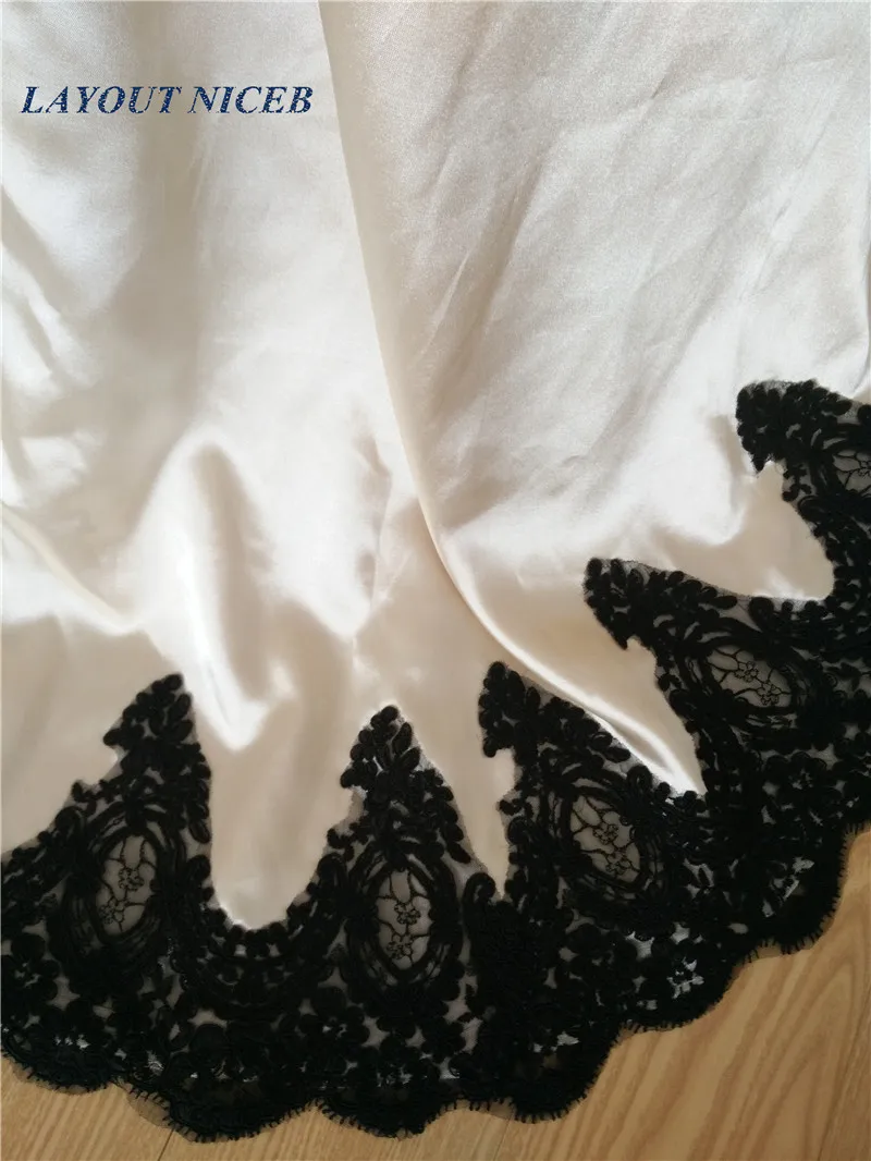 Шампанское Высокая Низкая вечерние платья 2017 чёрные кружевные аппликации плюс