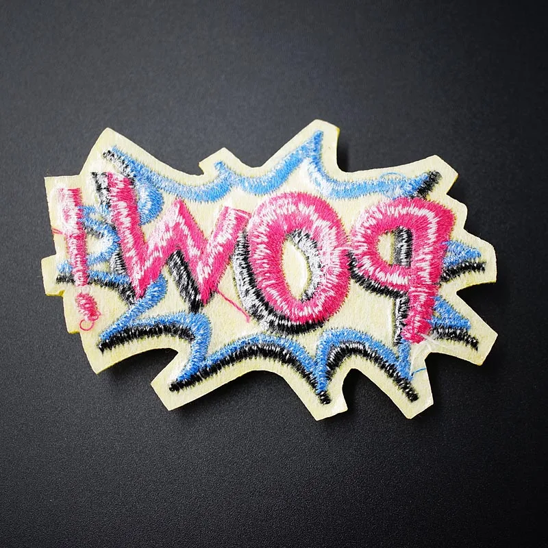 POW (Размер: 5 5х8 см) DIY Значки для ткани вышитые аппликации Швейные нашивки наклейки