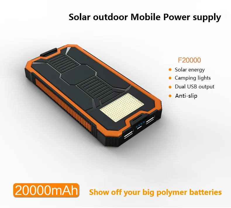 Запасная батарея для телефона на солнечной батарее 20000 мАч|Солнечные элементы| |