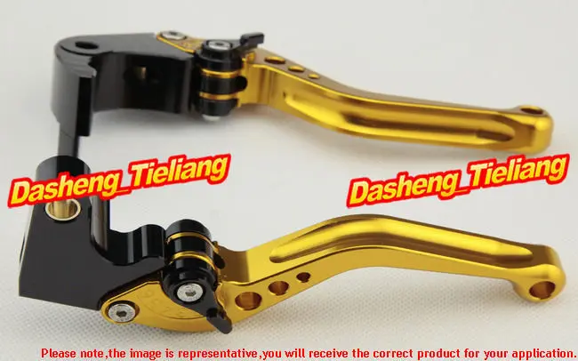 

Motorcycle Short Brake Clutch Levers for Suzuki 1999-2011 HAYABUSA GSXR1300 & 1998-2003 TL1000R & 2001-2007 GSX1400, Gold Color