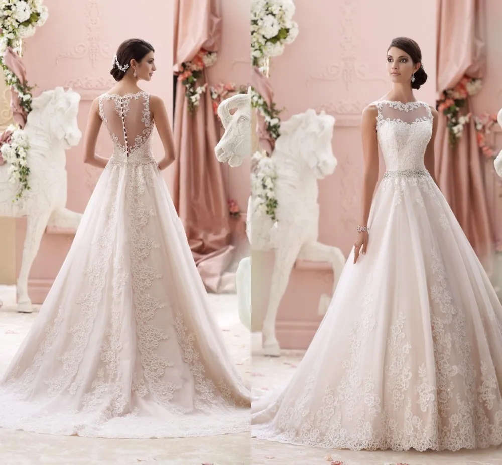 Custom Made 2017 Мода Последнее Лучшее Качество Аппликации Сексуальная See Through назад Line