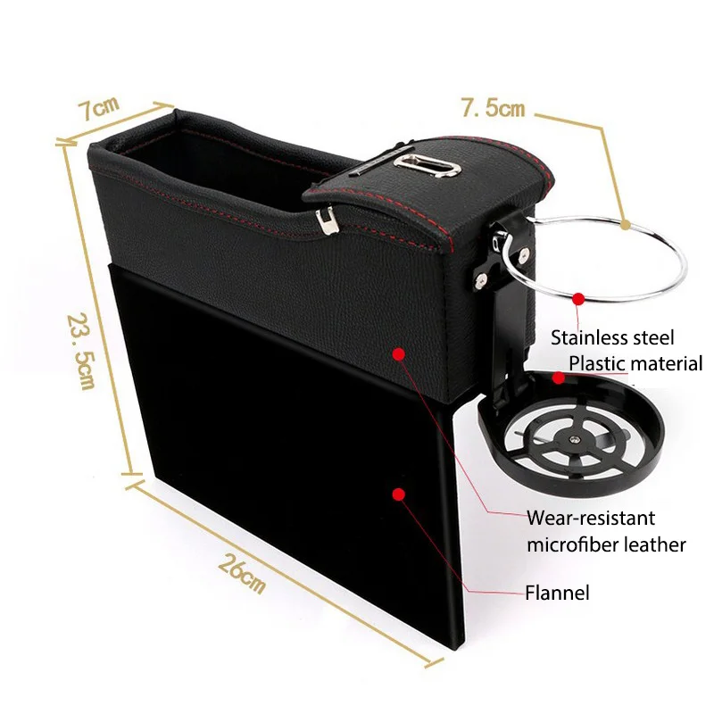 

Car Seat Slot Storage Box Foldable Drink Cup Beverage Racks Multi- Car Cup Holder Auto Seat Storage Box Car Accessory