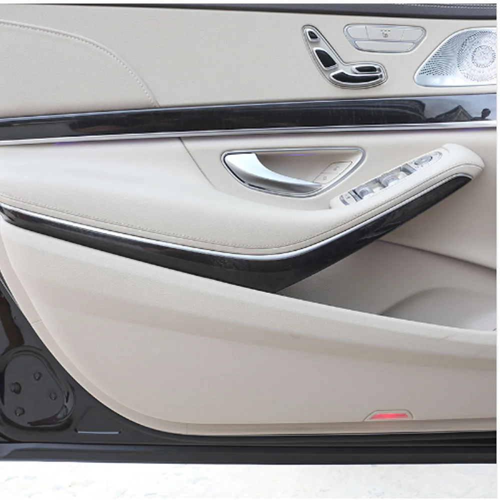 4 шт./компл. для Mercedes benz W222 S Class S320- авто-Стайлинг ABS темное дерево зерна межкомнатных дверей Decotation полоски обрезать