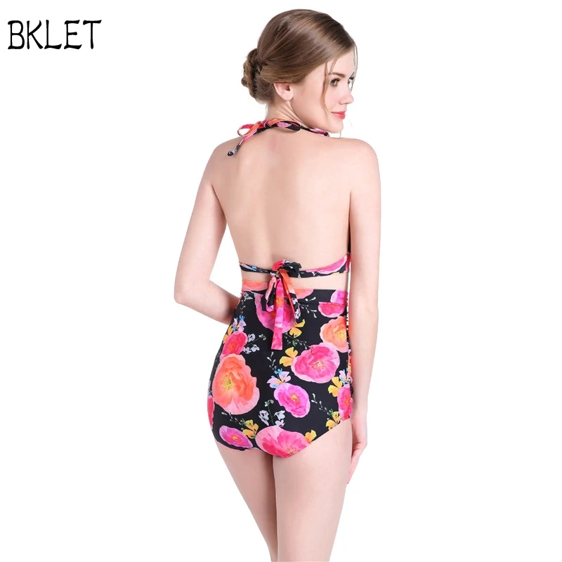 

2018 Women's Sexy Flower Fruit Printed Push Up Bikini Set High Waist Swimsuit Bathing Suits Swimwear Beachwear Women Plus Size