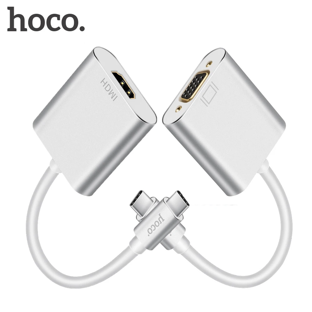 HOCO USB 3 1 тип c к VGA/HDMI кабель мужчин и женщин 4K * 2K HD 1080P C конвертер адаптер для