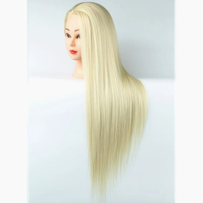 Белый манекен с волосами Hairstyling Парикмахерская учебная голова 21 дюймов манекен с волосами голова косметологический манекен голова для практики