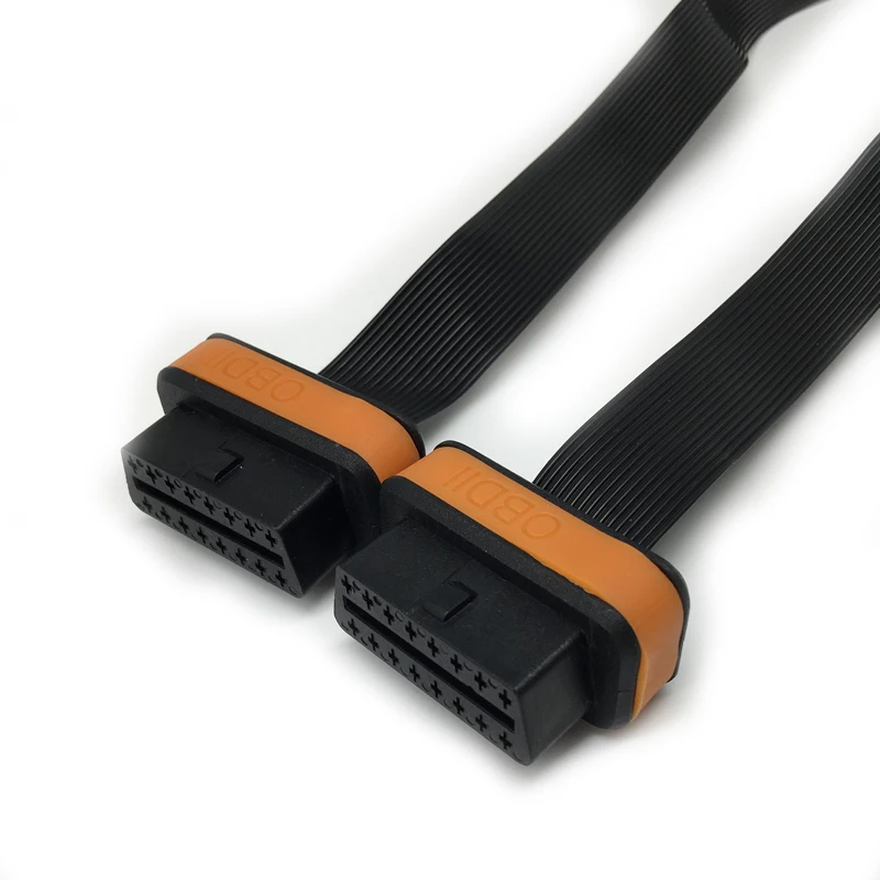 Новейший OBD OBD2 соединительный кабель 1 к 2 с плоской лапша линия удлинитель для Golo4