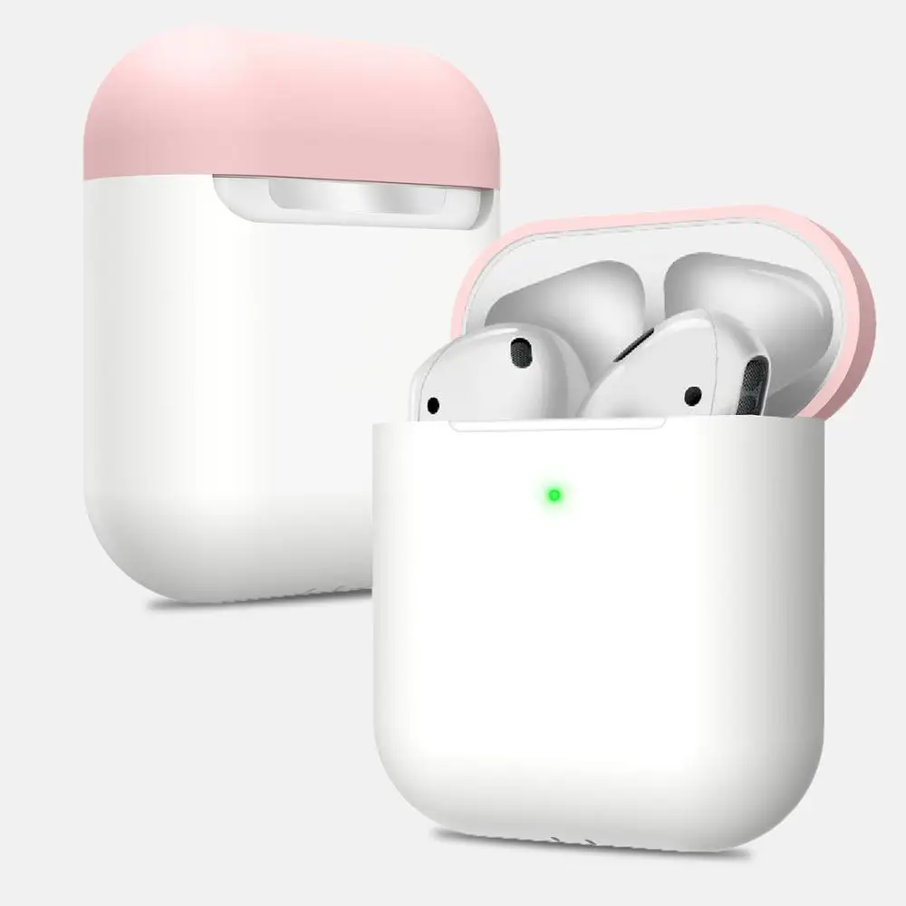 Ультратонкий чехол для Airpods 2 силиконовый защитный Airpds зарядный