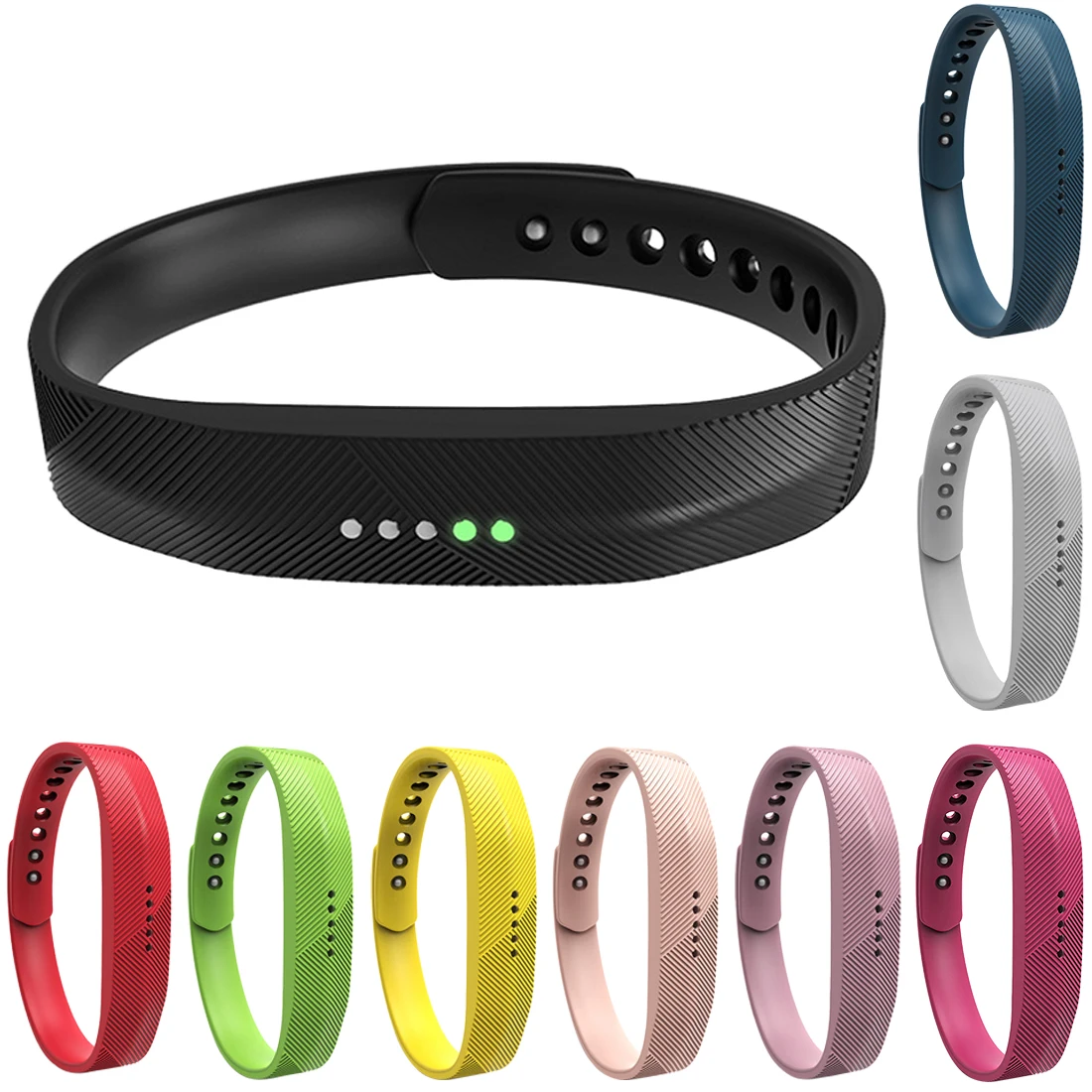 Цветной силиконовый браслет на запястье для Fitbit Flex 2 сменный ремешок часов Смарт