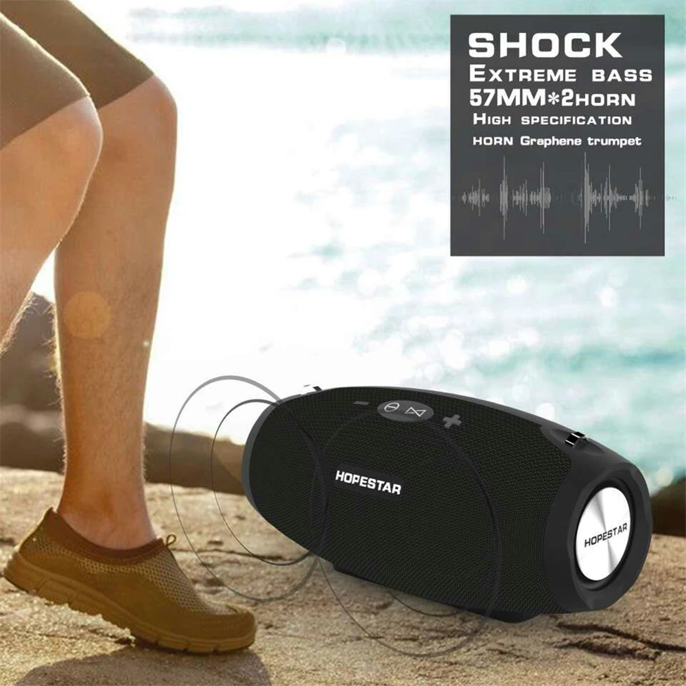 HOPESTAR H26 регби беспроводной портативный Bluetooth динамик стерео Саундбар бас