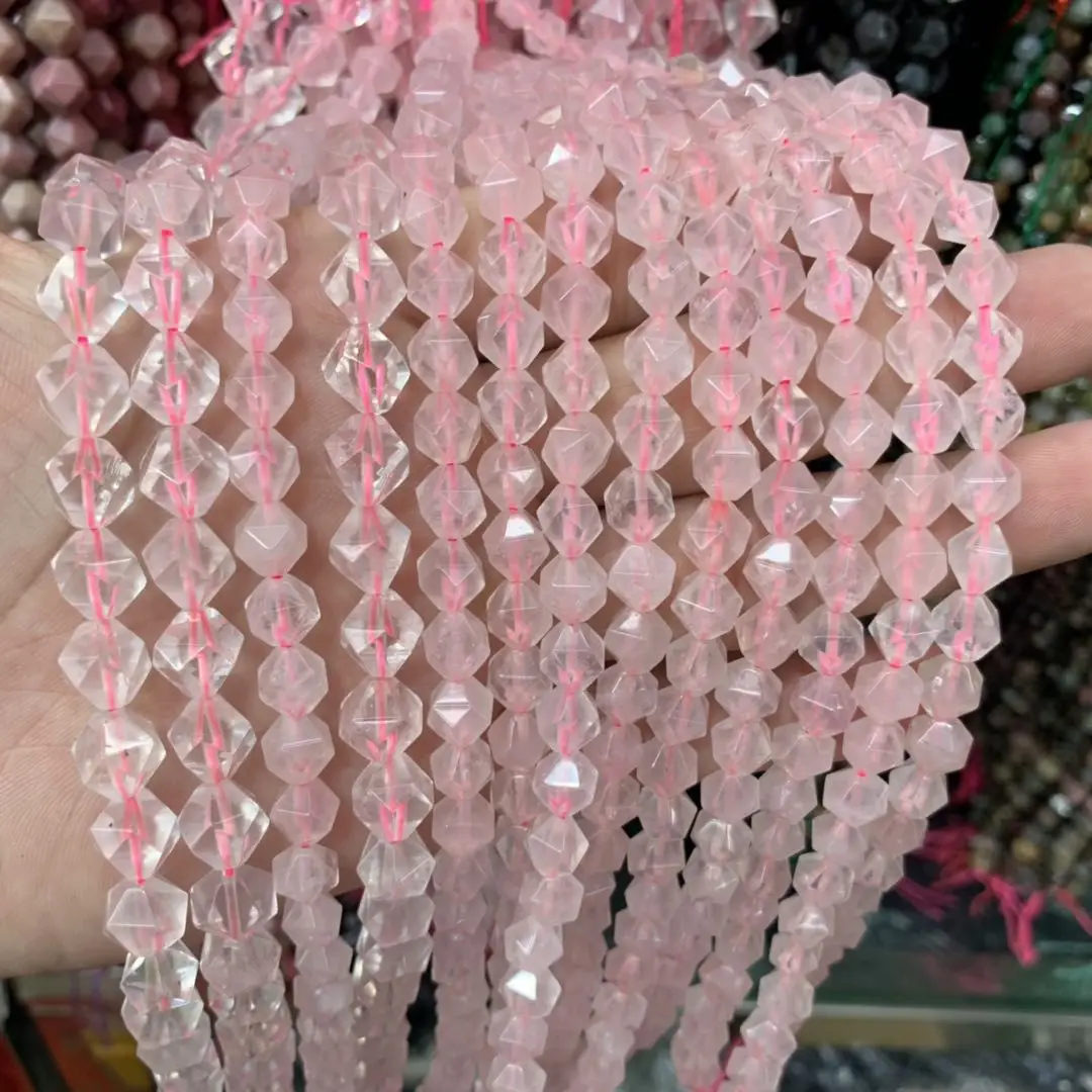 Бусины Из Натурального Розового Кварца, бусины из натурального драгоценного камня, бусины для рукоделия, бусины для изготовления ювелирных изделий, 15 дюймов