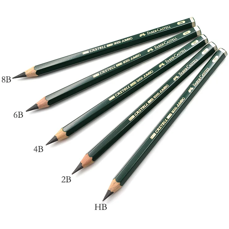 Faber-Castell 9000 jumbo графит рисунок Карандаши 5 шт./6 шт./лот 0.53 мм привести Книги по искусству эскиз карандашом HB 2b 4b 6b 8b Pro Builder Мелки