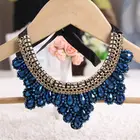 Красивые модные ювелирные украшения с кристаллами, ожерелья-Чокеры, накладные ожерелья для девочек, длина: Регулируемое ожерелье с накладным воротником ручной работы