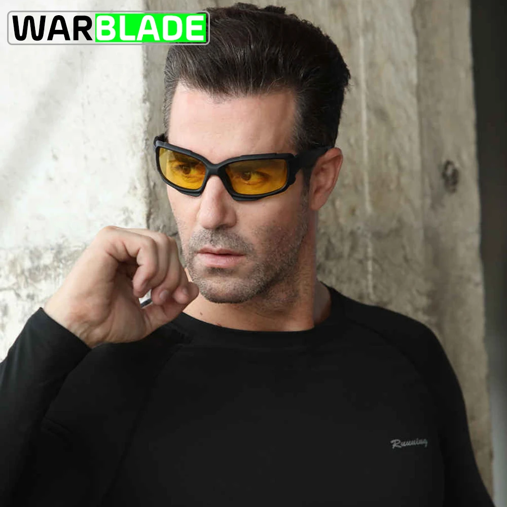night vision WarBLade, мужские поляризованные солнцезащитные очки для велоспорта, MTB, для шоссейного велосипеда, очки для спорта, вождения, рыбалки, очки для велоспорта, женские очки - Цвет: night vision