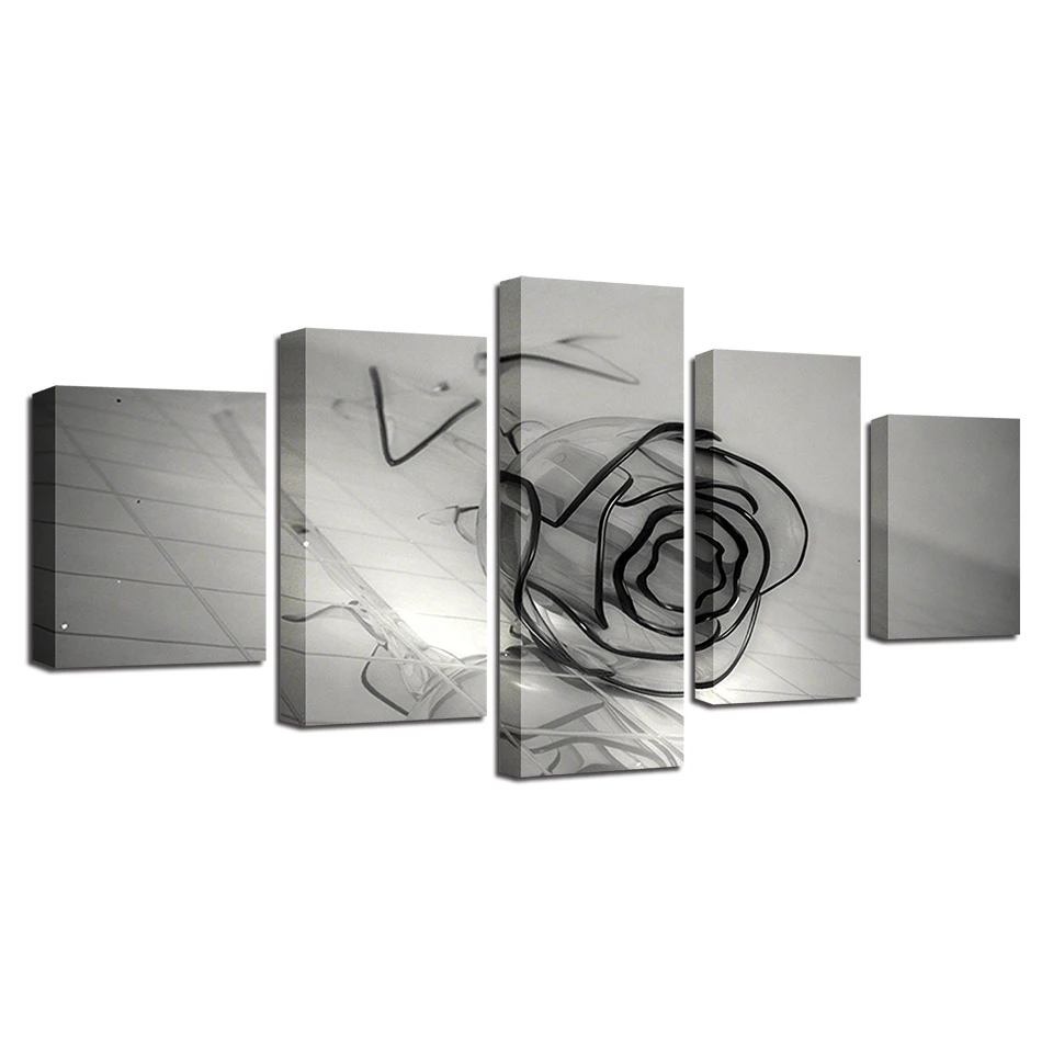 5 шт. настенные постеры с изображением белой розы|Рисование и каллиграфия| |