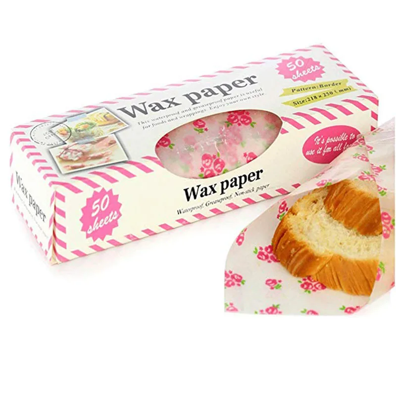 WALFOS 50 шт. пищевая вощеная бумага обертки смазка инструменты для выпечки хлеб