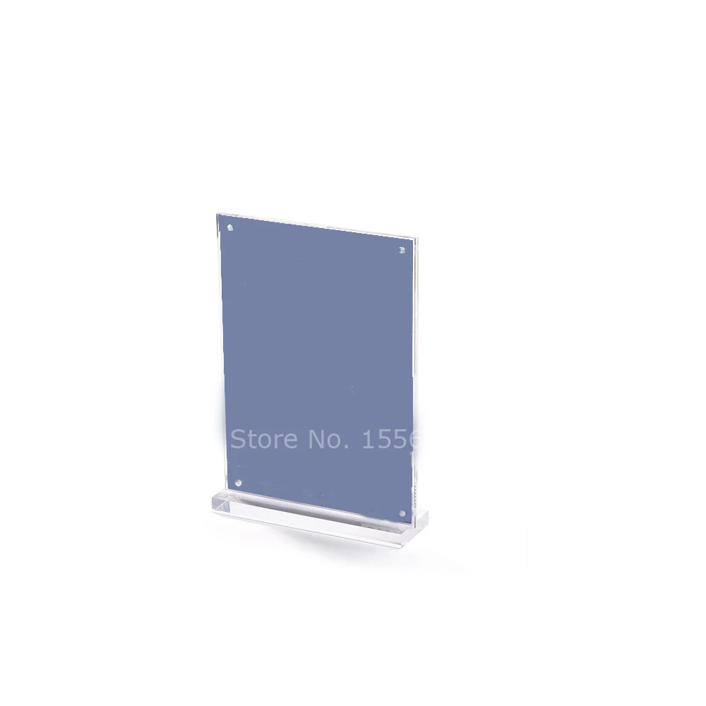 

Clear Acrylic 180x100mm Table Sign Display Holder Ad Frame Block Brochure Picture Holder
