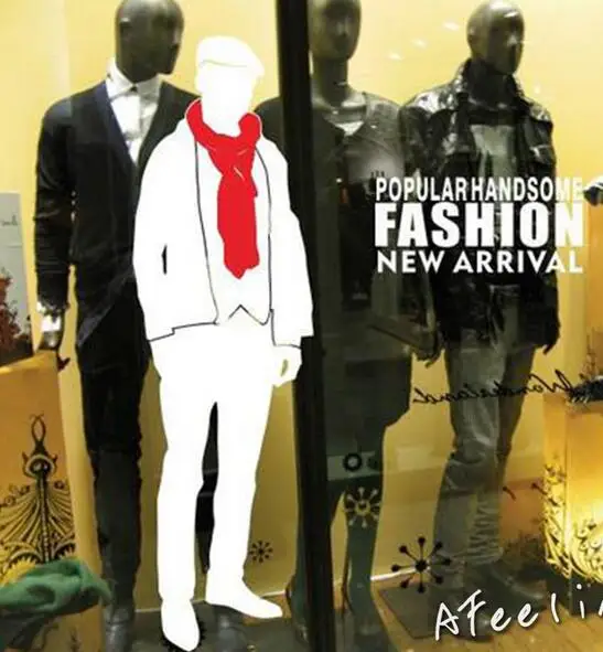 Магазин одежды мужской магазин мужская модель витрина дизайнерская настенная