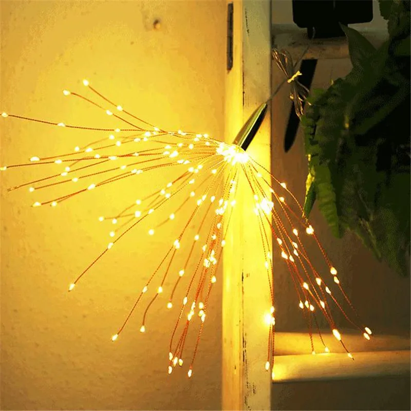 Новейший подвесной светодиодный светильник Starburst 100 светодиодный s 200 светодиодный s DIY фейерверк медная сказочная гирлянда Рождественская лампа мерцающий светильник с регулятором освещенности