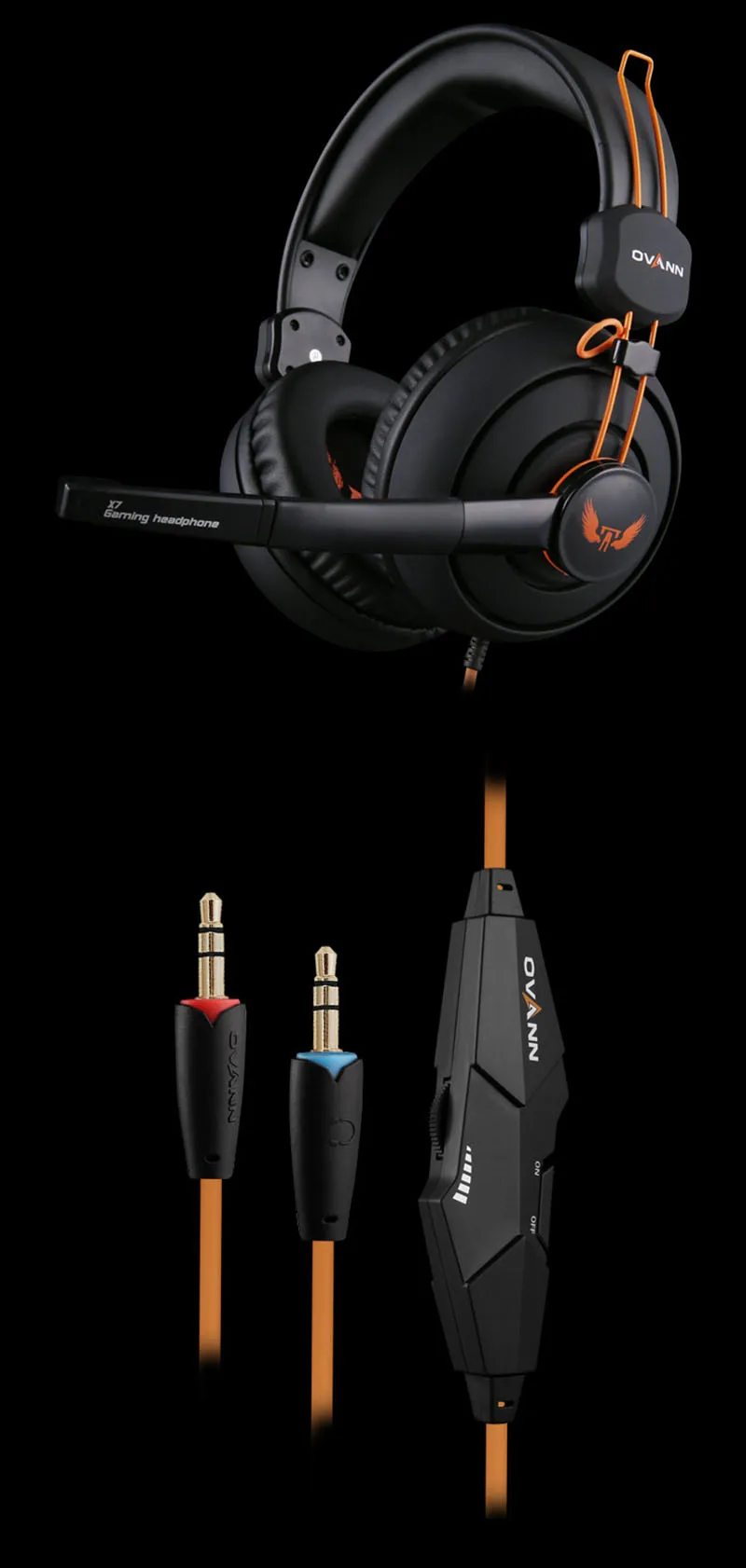 QearFun X7 активные наушники с шумоподавлением, сабвуфер, гарнитура с микрофоном для настольного компьютера, ноутбука, компьютера