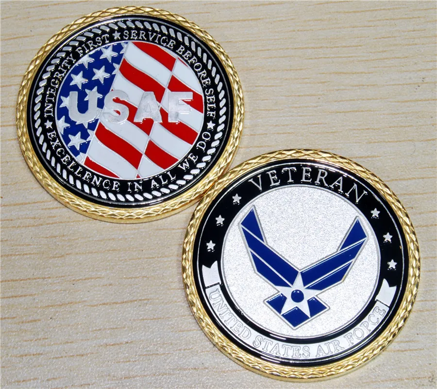 

NEW U.S. Air Force Veteran Challenge Coin.,Free Shipping