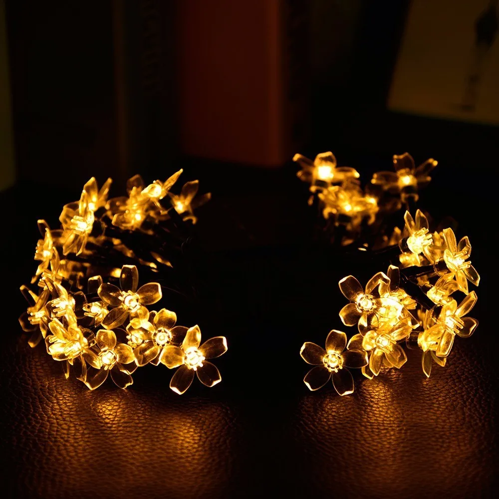 Солнечная светодиодная гирлянда 7 м 50LED на солнечных батареях гирлянды для