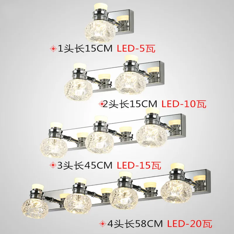 

LED free punch waterproof makeup bathroom mirror headlights simple modern bathroom wash toilet wall lamp WF4181752