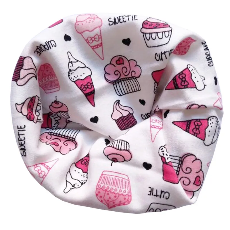 red Ice cream Новинка года; Весенний детский хлопковый шарф; детские нагрудники для мальчиков и девочек; шарф; шапка для малыша; воротник-кольцо; одежда для малышей; детский шейный платок - Цвет: red Ice cream