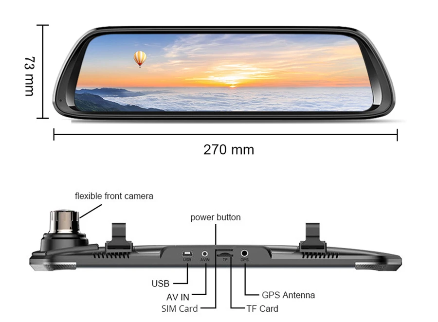 WHEXUNE Автомобильный видеорегистратор 4G Android 8,1 ADAS с зеркальным приводом dvr gps навигатор Авто FHD 1080P wifi видео регистратор