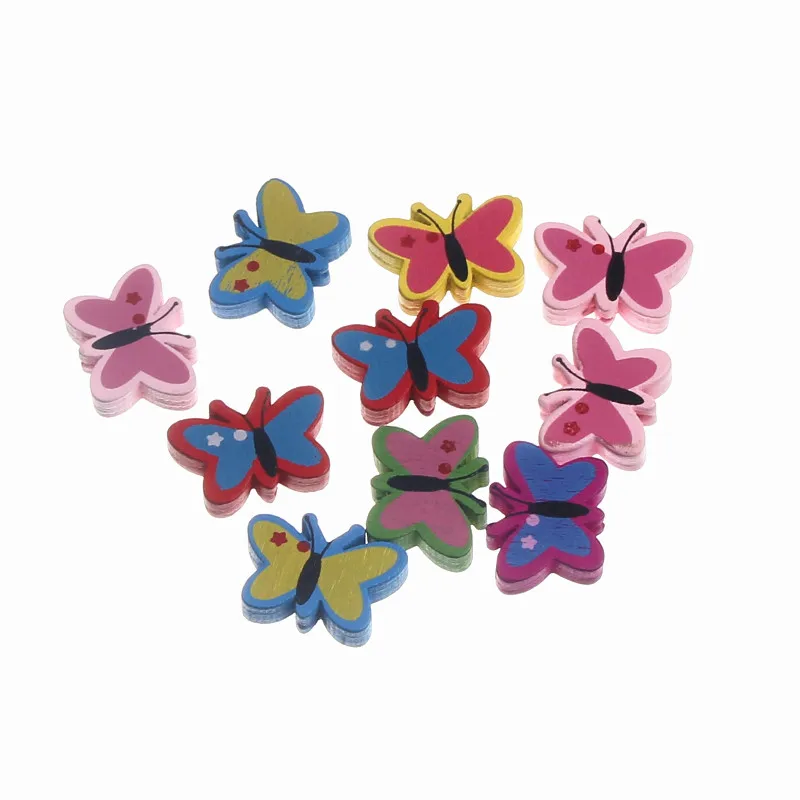 Деревянные бусины-бабочки 30 шт. разделитель для бисера деревянных бусин