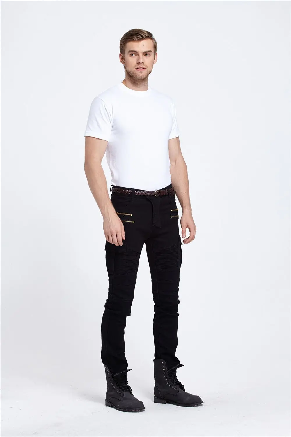 Стрейчевые джинсы для Для мужчин Slim Fit черные Homme | Мужская одежда